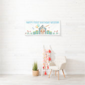 Chien chiot Bannière de fête d'anniversaire pour g (En situation)