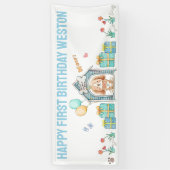 Chien chiot Bannière de fête d'anniversaire pour g (Vertical)