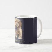 Chien chiot Café Mug (Devant droit)
