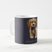 Chien chiot Café Mug (Devant gauche)