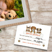 Chien chiot Carte de certificat d'adoption de fête