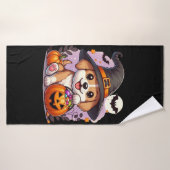 Chien/chiot d'Halloween mignon (Serviette de bain)