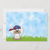 Chien chiot Invitation d'anniversaire pour garçons (Dos)