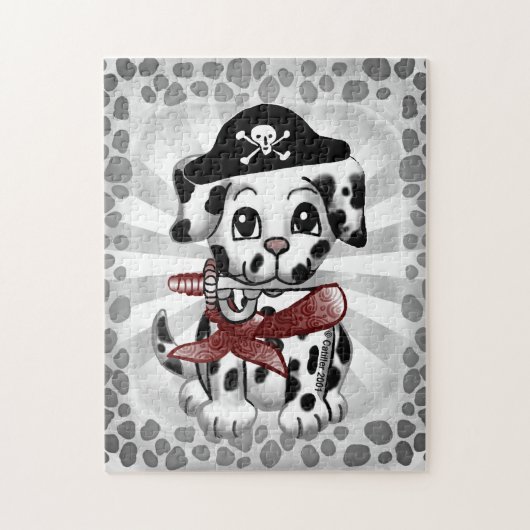 Chien chiot Pirate puzzle puzzle (Vertical)