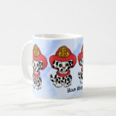 Chien chiot Pompier mugs (Devant gauche)