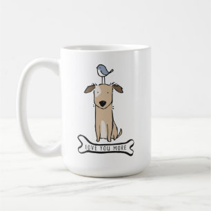 Chien chiot t'aime plus tasse