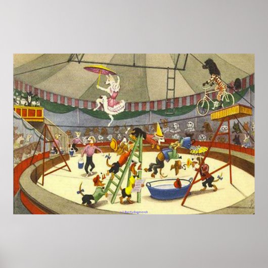 CHIEN CIRCUS - POSTERS & IMPRIMANTES DE CANVAS - M (Devant)