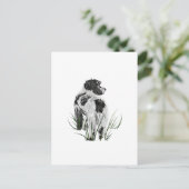 Chien Cockapoo, Carte Postale Aquarelle (Debout devant)