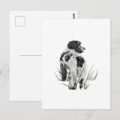 Chien Cockapoo, Carte Postale Aquarelle (Devant / Derrière)