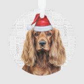 Chien Cocker Spaniel avec nom et photo Noël (dos)