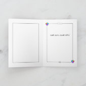 Chien coloré avec carte de voeux d'os (Intérieur)