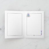 Chien coloré avec carte de voeux os (Intérieur)