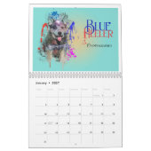 Chien Colorful Splash Art Wall Calendrier 2025 (Jan 2027)