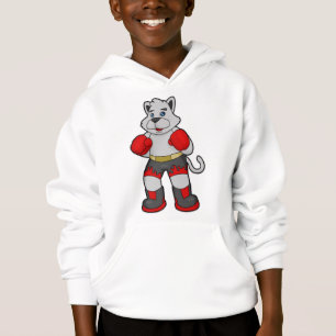 Chien comme boîte avec gants de boxe