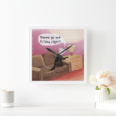 Chien Cone Dating Drôle Cartoon Mur Horloge (Maison)