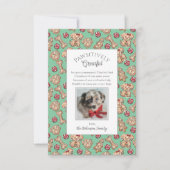 Chien Cookies Puppy's First Christmas Carte de rem (Devant)