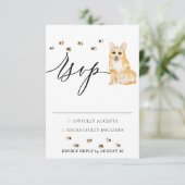Chien Corgi de bienvenue de réponse de mariage (Debout devant)