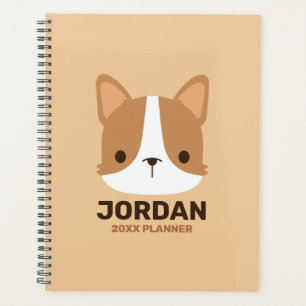 Chien Corgi mignon avec nom personnalisé