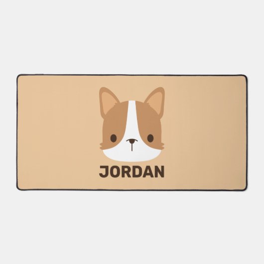 Chien Corgi mignon avec nom personnalisé (Recto)