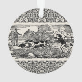 Chien courant art animal antique illustration vict (dos)