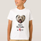 Chien customisé grand frère photo & texte T-Shirt (Devant)