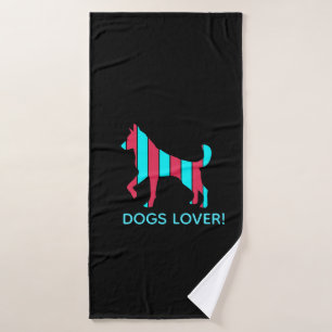 Chien - Cute Pet Pop Art, Bleu & Rouge Animal Abst