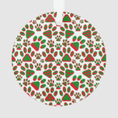 Chien d'abord Noël Photo Empreinte de patte Rouge (dos)