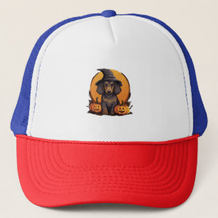 Chien Dachshund, Citrouille Casquette de la sorciè