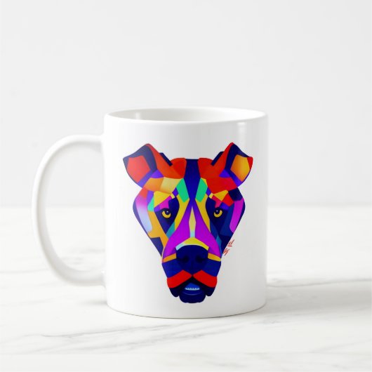 Chien d'Alexandre tasse blanche (Gauche)