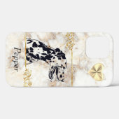 Chien dalmate en marbre/or - Coque 12 (Verso (horizontal))