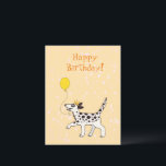 Chien dalmate souhaite un joyeux carte de remercie<br><div class="desc">Dalmatie spoty doggy vous souhaite un joyeux anniversaire</div>