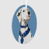 Chien Dalmatien Avec Collier Bleu (devant)