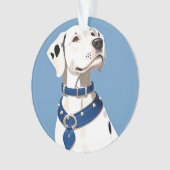 Chien Dalmatien Avec Collier Bleu (devant)