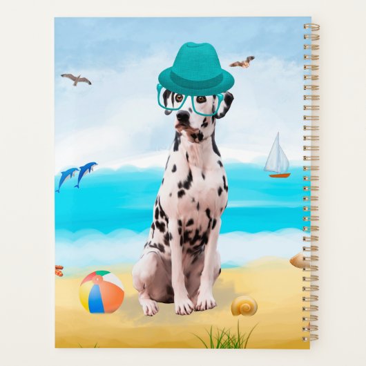 Chien Dalmation sur la plage (Dos)
