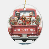 CHIEN DANS CAMION Ornement (Gauche)