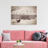 Chien dans la toile de neige Imprimer (Insitu(Salon))