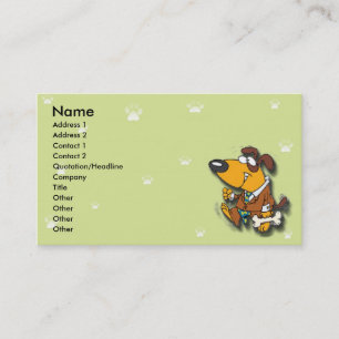 Chien dans le carte de visite de costume
