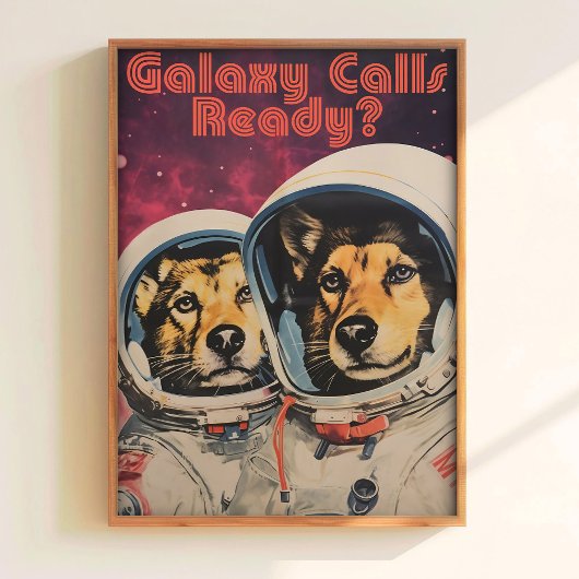 Chien dans l'espace affiche soviétique espace Belk