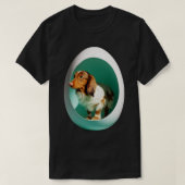 chien dans l'oeuf classique autocollant tshirt 3 (Design devant)
