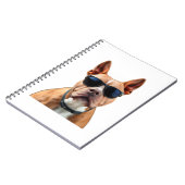 Chien dans lunettes de soleil Carnet spiral (Côté gauche)