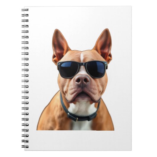 Chien dans lunettes de soleil Carnet spiral (Devant)