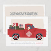 Chien dans un camion Illustré carte de vacances d' (Devant / Derrière)