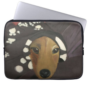 Chien dans un sac électronique à couverture