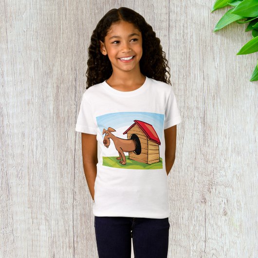 Chien Dans Une Maison De Chien Filles T-Shirt