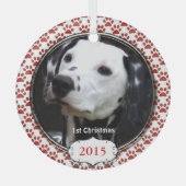 Chien d'argent pince mes premiers ornements de Noë (Recto)