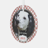 Chien d'argent pince mes premiers ornements de Noë (Avant gauche)