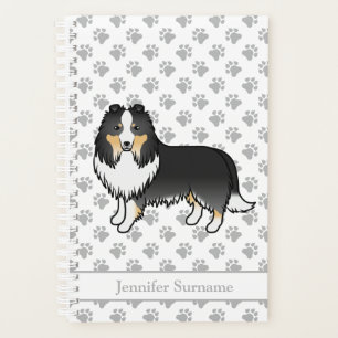 Chien de bande dessinée Shetland Colley Tricolore