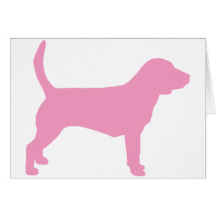 Chien de beagle (dans le rose)