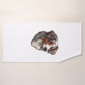 Chien de berger australien 1 (Serviette de bain)