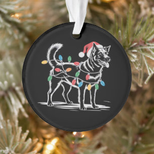 Chien de berger australien bleu festif Noël
